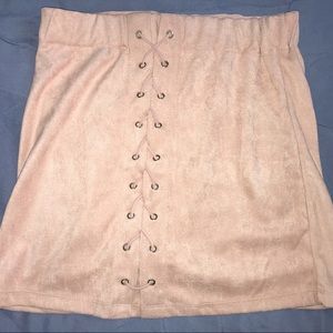 Lace Up Mini Skirt